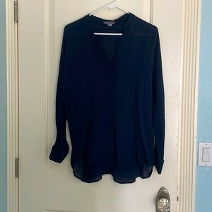 VINCE silk navy shirts size s